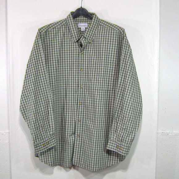 CARHARTT SHIRT SIZE XXL LONG SLEEVE SHIRT GREEN - Picture 1 of 6